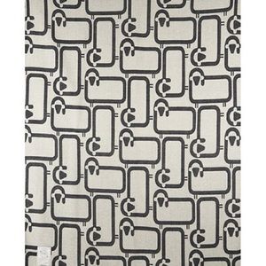 Woolrich wool blanket, Flock of Sheep, 50 X 70 Charcoal Gray cream Reversible